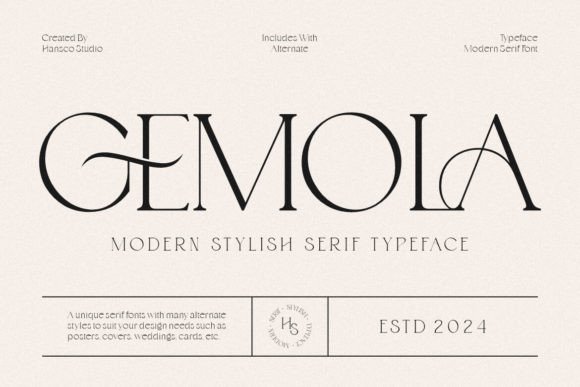 Gemola: Elegant Serif, Timeless Versatility