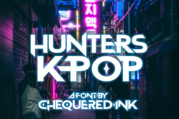 Hunters K-Pop: A Bold Typographic Statement