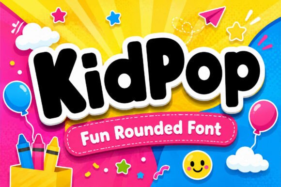 KidPop: The Whimsical Bubble Font That Transforms Childhood-Themed Design
