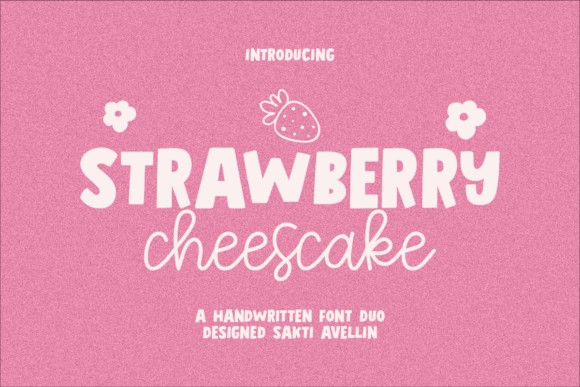 Strawberry Chesscake: Where Typographic Warmth Meets Culinary Charm